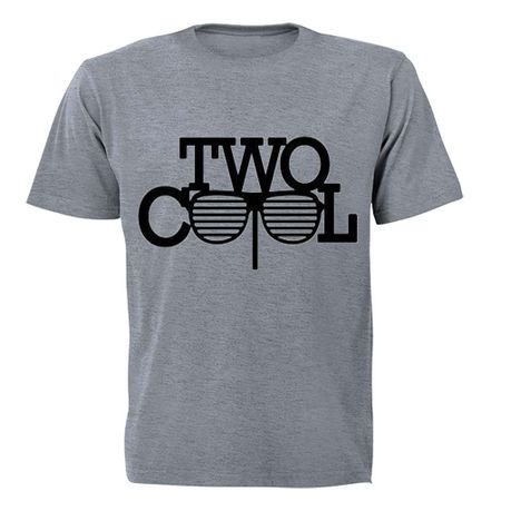 Two Cool - Stripd Sunglasses - Kids T-Shirt - Grey