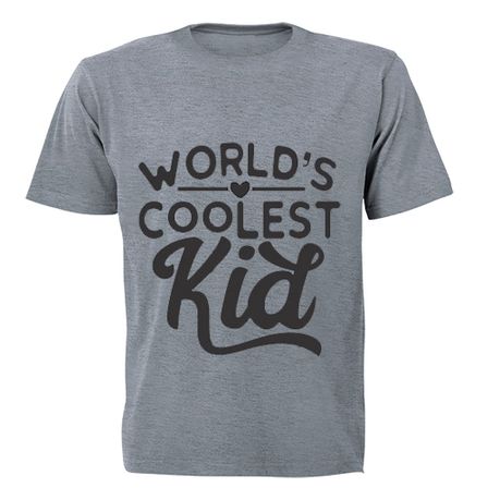 World's Coolest Kid - Kids T-Shirt - Grey