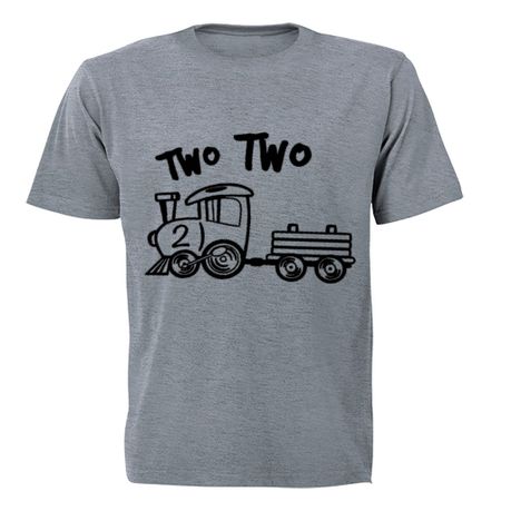 Two Two Train - Kids T-Shirt - Grey
