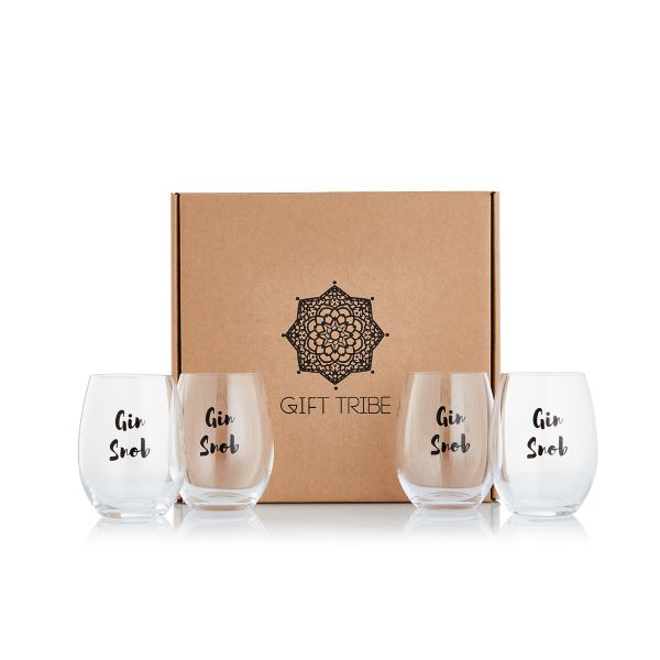 Gin Tribe - Gift Box - 4 X Gin Snob Tumblers