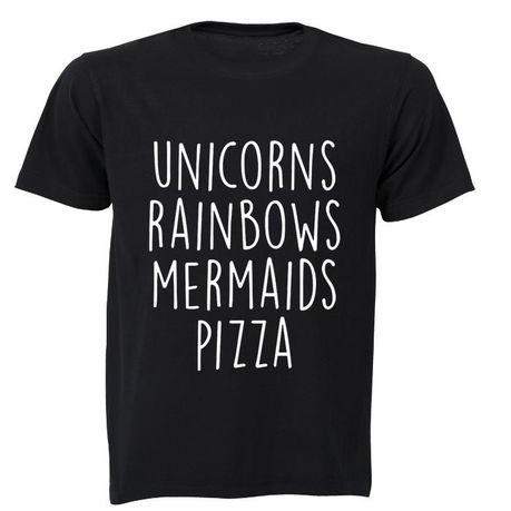 Unicorns - Rainbows - Mermaids - Kids T-Shirt - Black