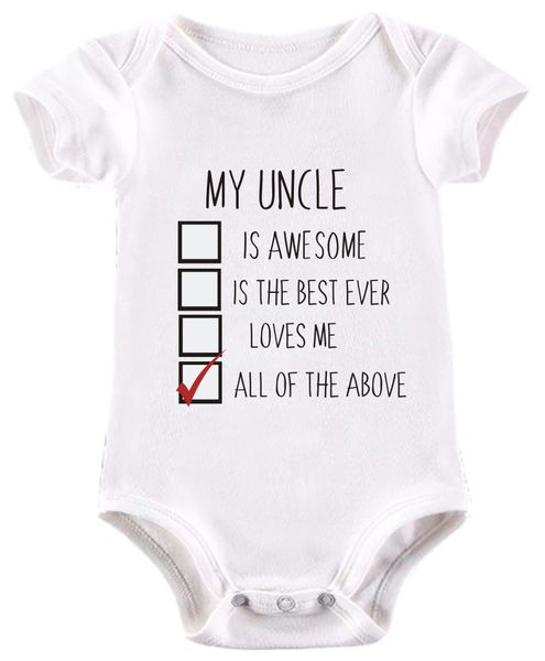 BTSN -My Uncle is all of the above baby grow