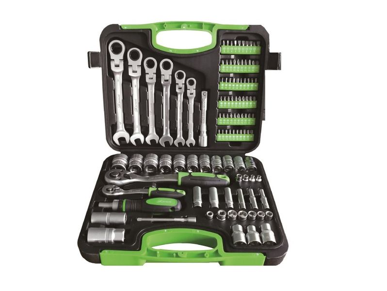 La Fermete Greenline Socket Spanner Wrench Set in a Tool Box - 104 Pieces