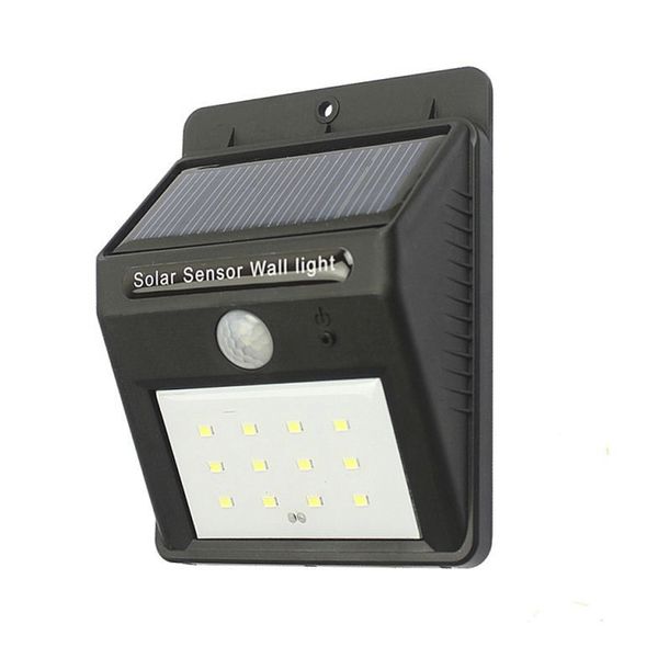 Solar Powered LED Wall Light- White Light
