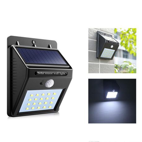 white solar wall lights