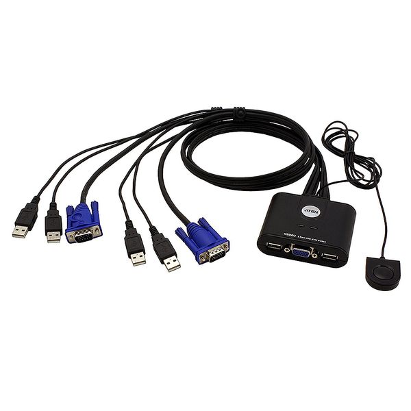 ATEN CS22U 2-Port USB VGA Cable-Built-in KVM