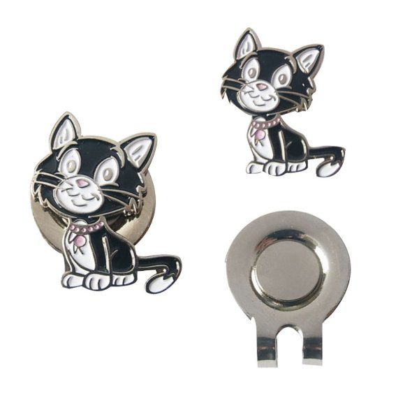 Cat Golf Hat Clip