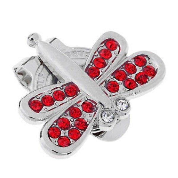 Red Dragonfly Hat Clip