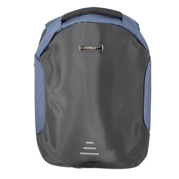 Mason Anti-theft USB Backpack- Blue