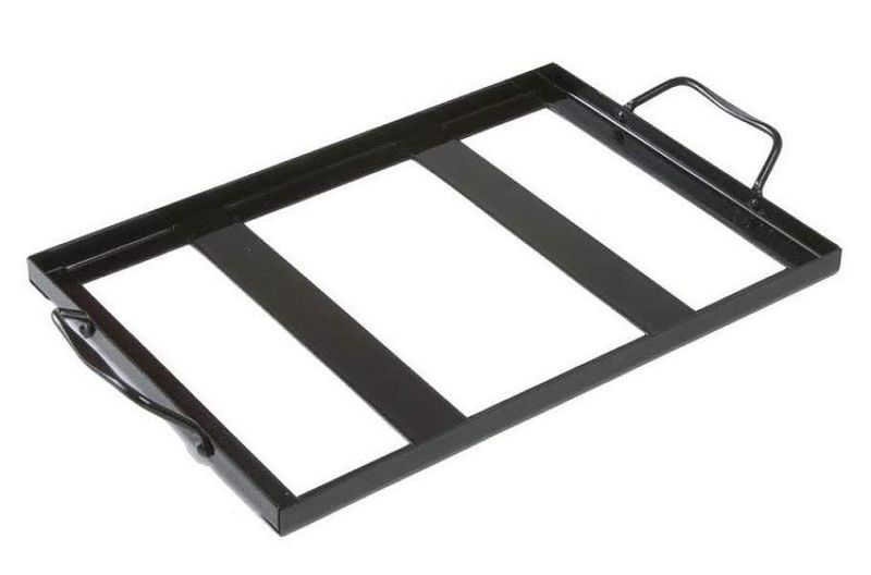 Himalayan Salt Cooking Block Steel Tray. 30x20cm / 12x8 inches.