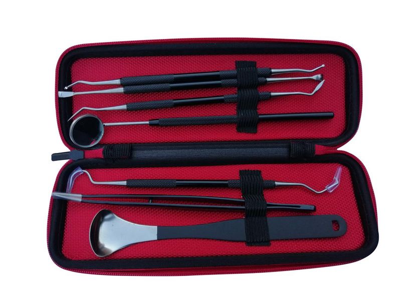 Exclusive Black Dental Hygiene Kit - 7pc for Dentists, Humans and Pets