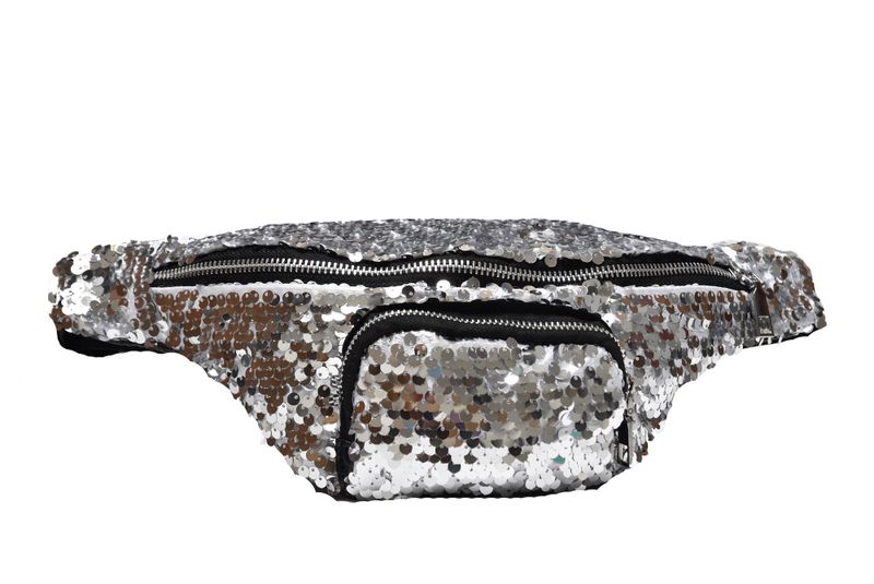 SKA Silver Sequins Moonbag