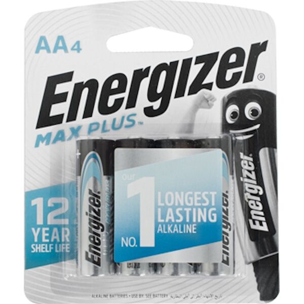 Energizer 1.5v MAX PLUS Alkaline AA Battery Card 4