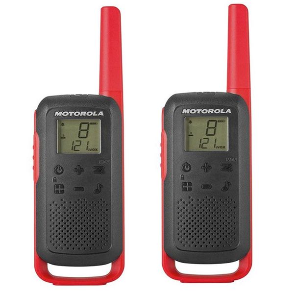 Motorola TLKR T62 Walkie Talkie (Twin Pack) Black/Red