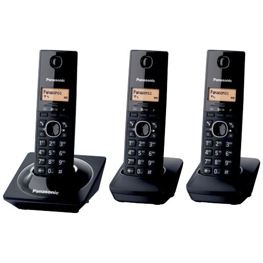 Panasonic KX-TG1713 Trio Cordless Dect Phones - Black