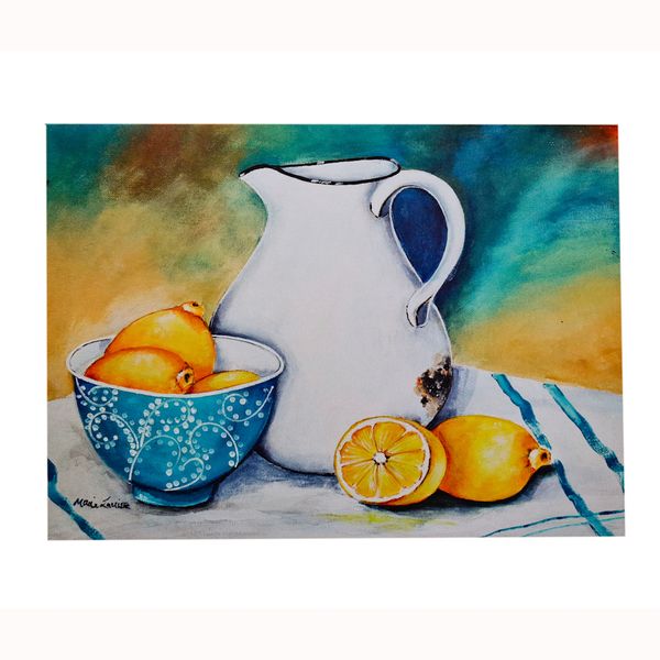 Republic Sourcing Disposable Paper Placemat White Jug With Lemons Print