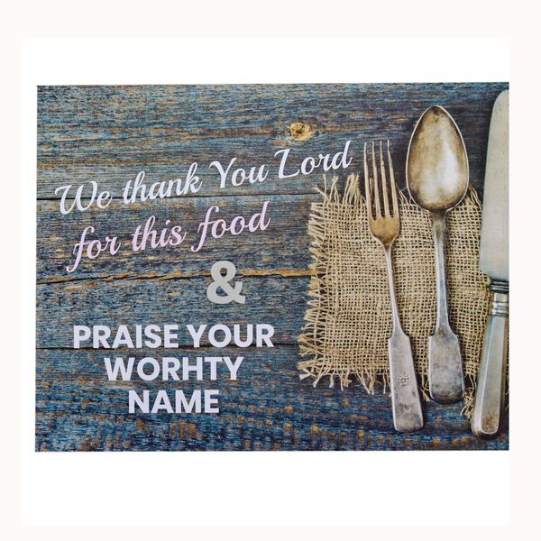 Republic Sourcing Disposable Paper Placemat Thank You Lord Print
