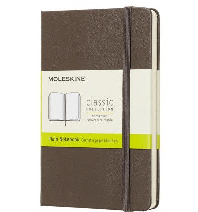 Moleskine Classic Notebook, Pocket, Plain, Brown Earth, Hard Cover (3.5 X 5.5)