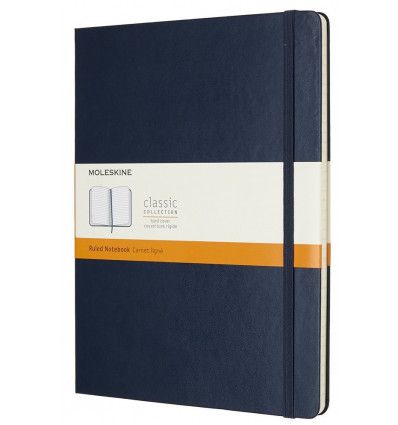 Moleskine Classic Sapphire Blue X-Large Ruled Notebook