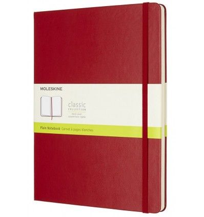 Moleskine Classic Scarlet Red X-Large Plain