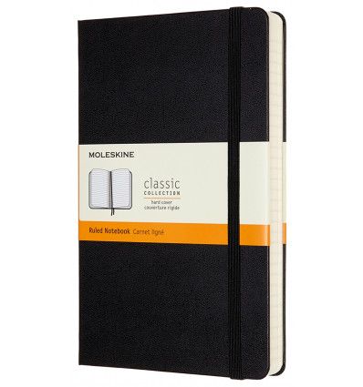 Moleskine Expanded Hard Black Large Ruled Notebook