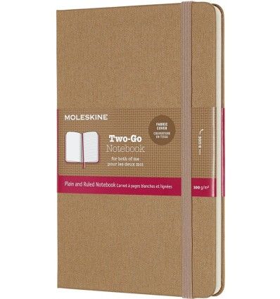 Moleskine 2-Go Notebk Med Rule