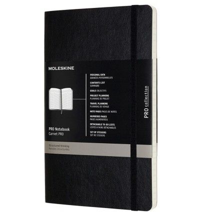 Moleskine PRO Notebook Black Large Soft Notebook