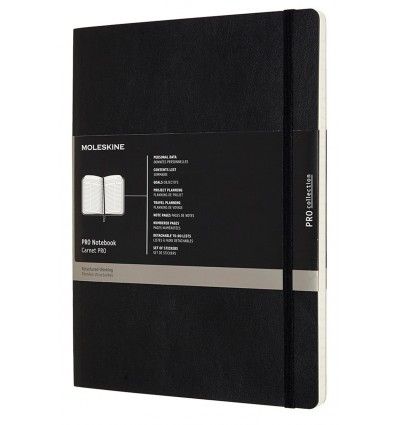 Moleskine PRO Notebook Black Xlarge Soft Notebook