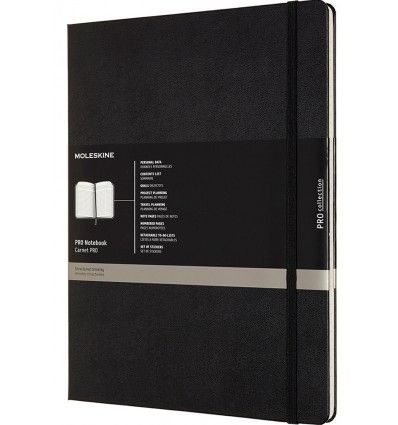 Moleskine Professional Notebook, XXL, Black, Hard Cover (8.5 X 11)