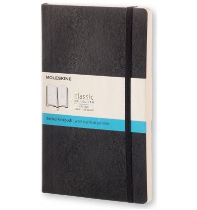Moleskine Classic Notebook, Large, Dotted, Black, Soft Cover (5 X