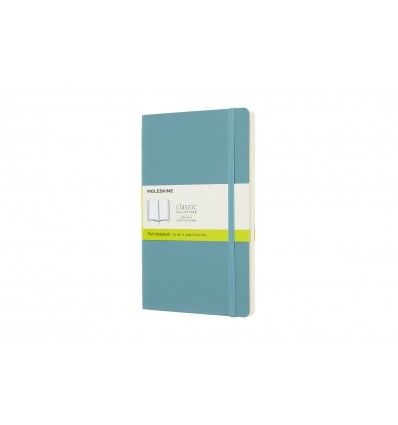 Moleskine Classic Notebook, Large, Plain, Blue Reef, Soft Cover (5 X 8.25)
