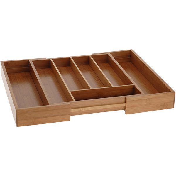 Excellence Homeware Bamboo Extendable Cutlery Tray