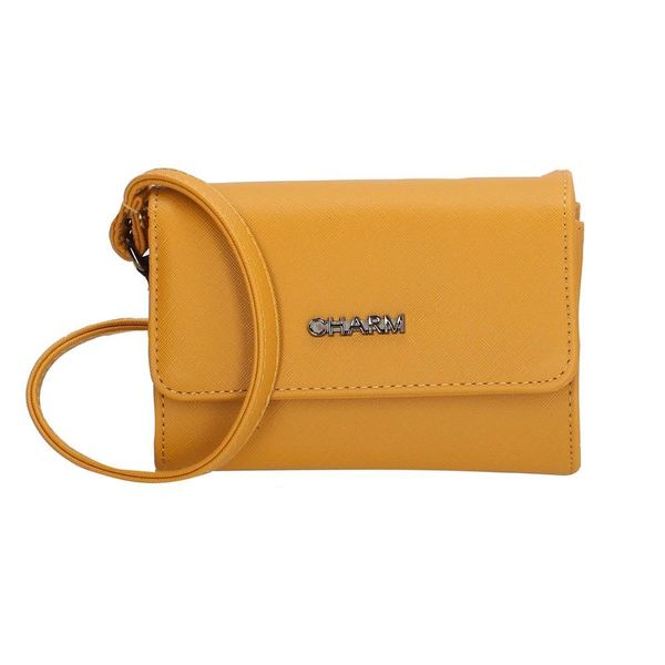 Charm London Birmingham Ladies PU Shoulder Bag - Gold