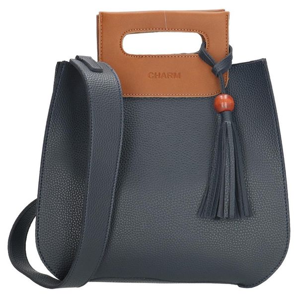 Charm London Covent Garden Ladies PU Hand Bag - Navy