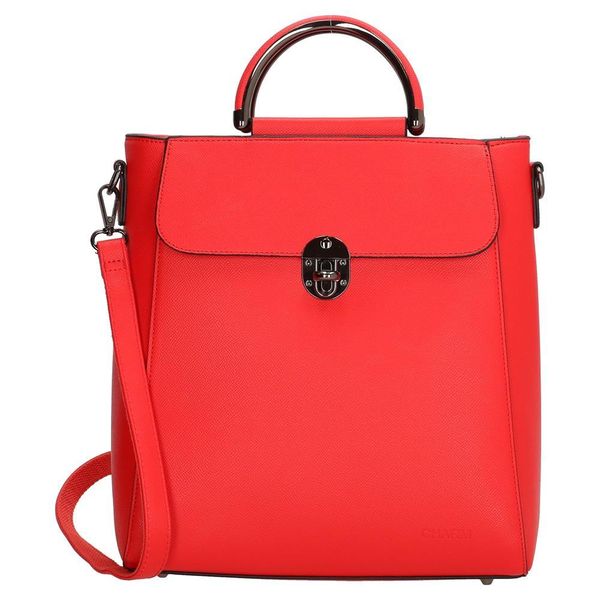 Charm London Canary Wharf Ladies PU Fashion Backpack - Red