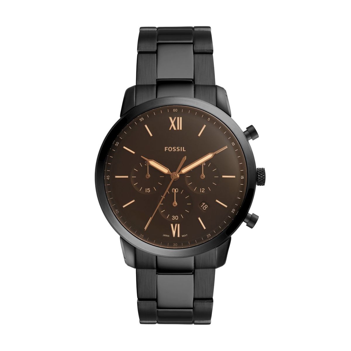 Fossil Neutra Chrono Black Stainless Steel Watch FS5525 Shop Today. Get it Tomorrow