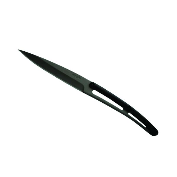Deejo Steak Knife "Bistro" Titanium/Black Abs