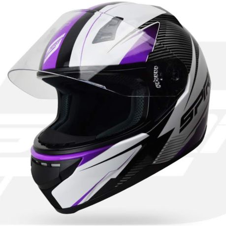 purple motorcycle helmet