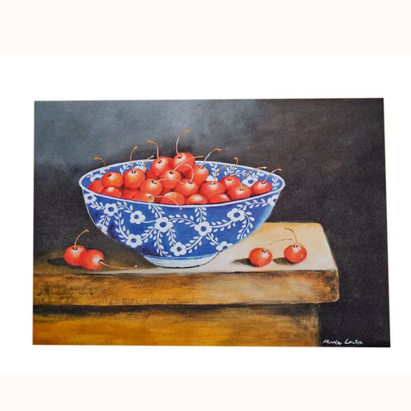 Republic Sourcing Disposable Paper Placemat Bowl with Cherries Print