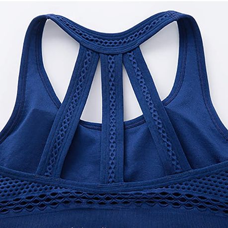 Lucylizz Shockproof Mesh Hollow Out Sports Fitness Gym Bra – Blue, Shop  Today. Get it Tomorrow!
