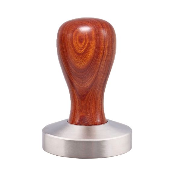 51mm Wooden Handle Stainless Steel Coffee Tamper for Espresso Coffee Press