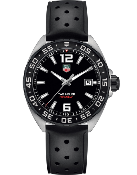 Tag Heuer Formula 1 Quartz Black Dial Rubber Strap Men's Watch