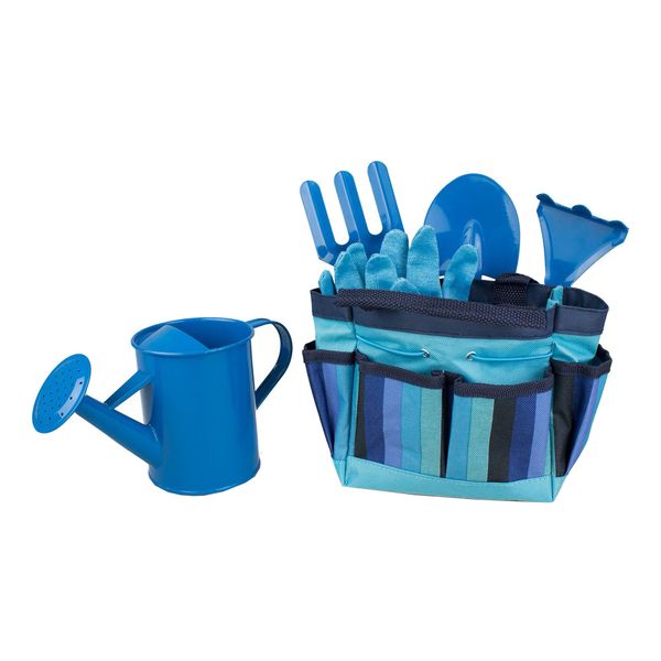 Children Gardening Tool Set Kids Garden Toys - Blue (6 Piece)