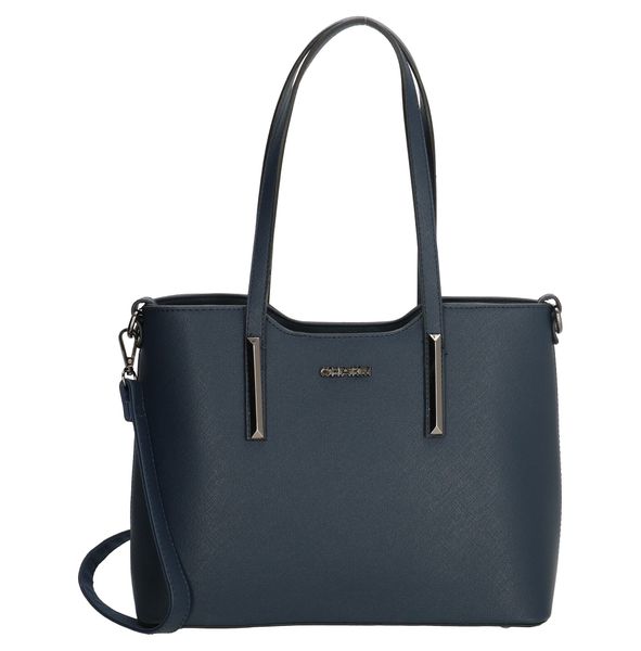 Charm London Birmingham Ladies PU Shopper/Hand Bag - Navy 17146