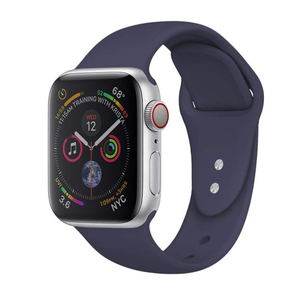 Apple Watch Soft Silicone Sports Band 42mm 44mm Navy Blue