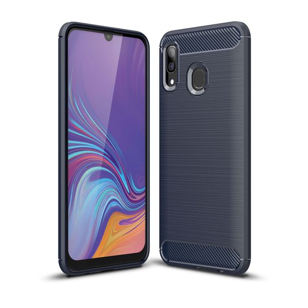 TUFF-LUV Carbon Fibre Style Armour Case for Galaxy A30 - Blue