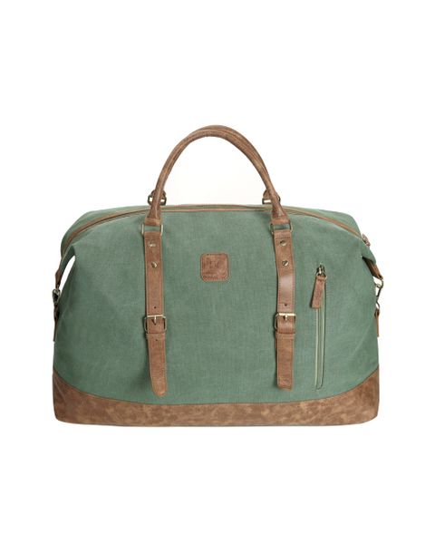 Pale Green Canvas Travel Bag