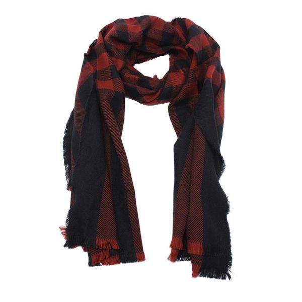 Blackcherry Women's Checked Woven Scarf