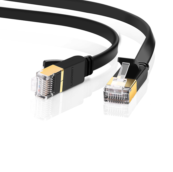 UGreen 11261 CAT7 FTP Flat 2m LAN Cable-BK