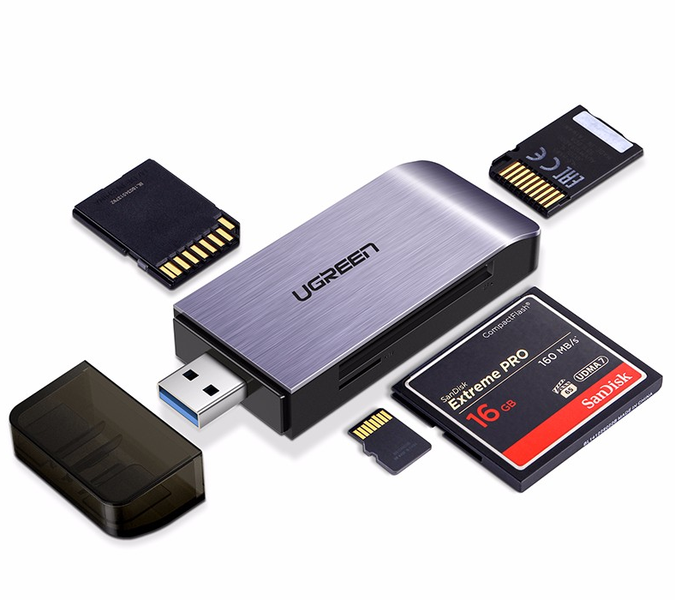 UGreen 50541 USB3.0 4IN1 5GBPS Card Reader-GY